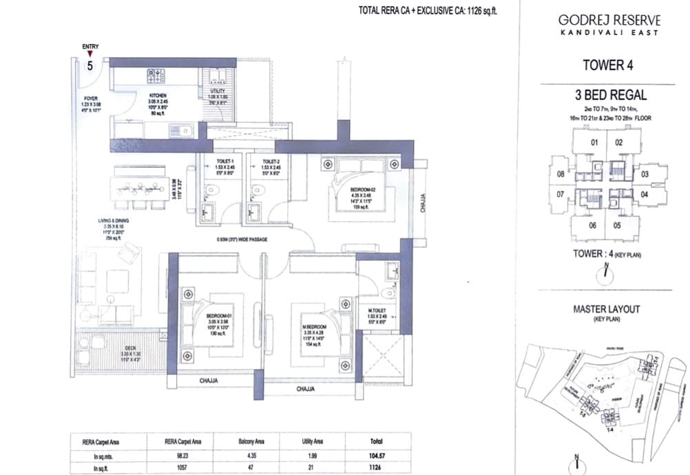 3 BHK Floor Plan