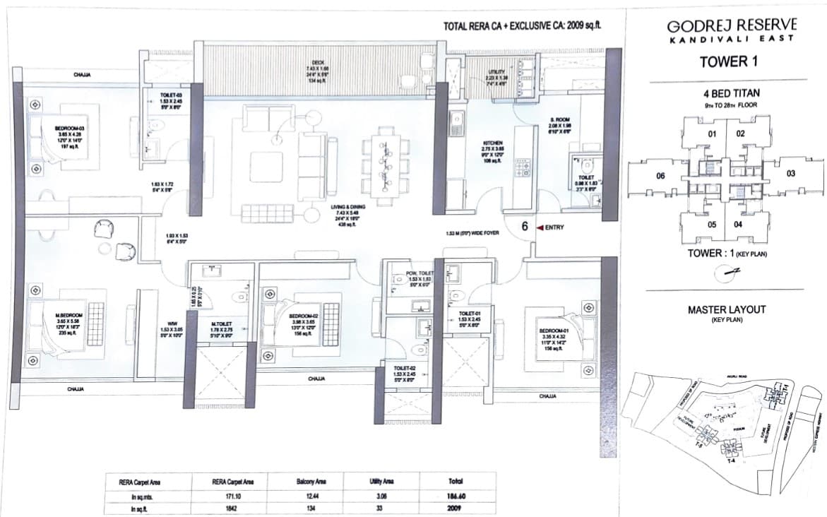 4 BHK Floor Plan